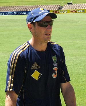David Hussey at a training session at the Adel...